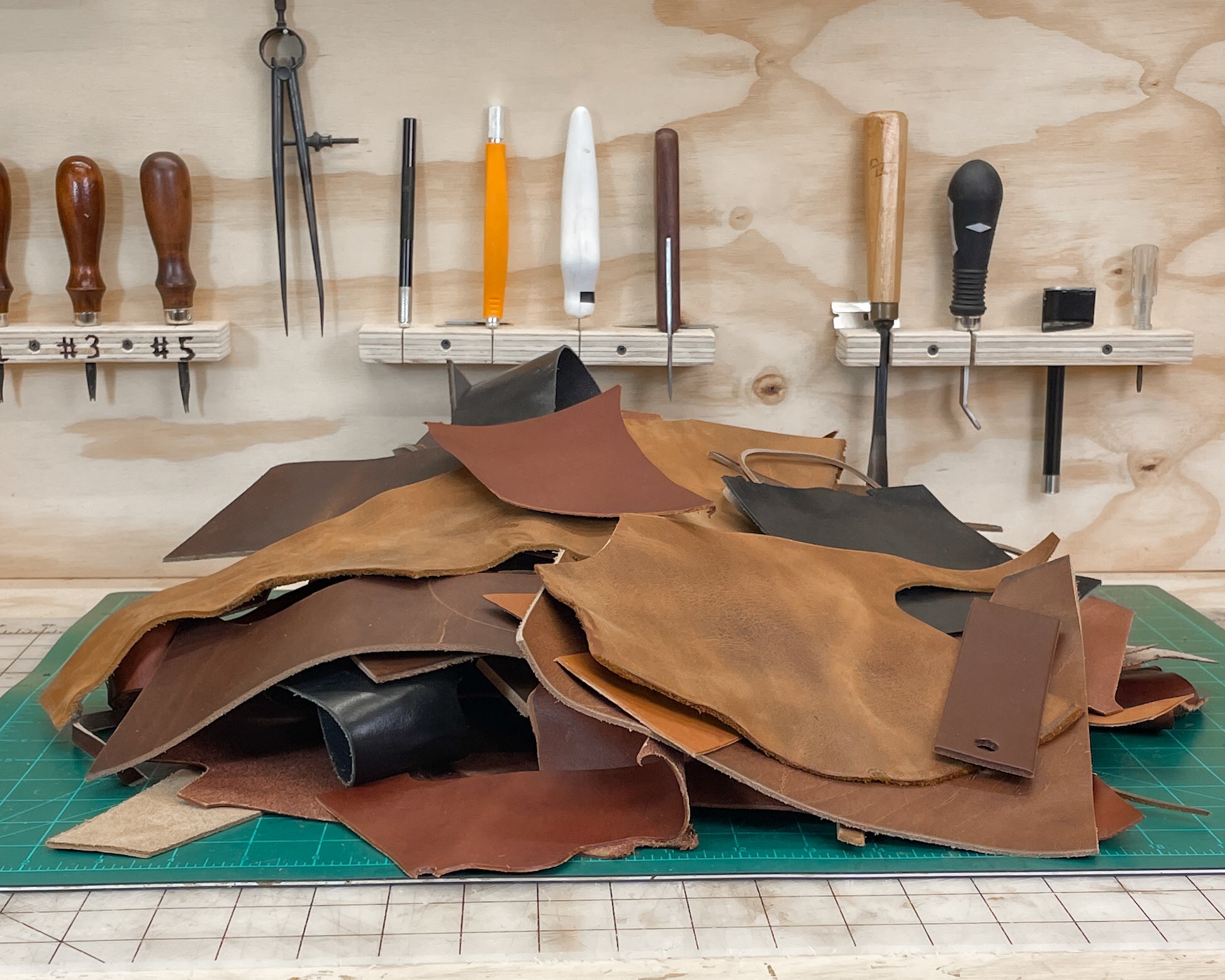 Premium Leather Scraps - 4lb Box