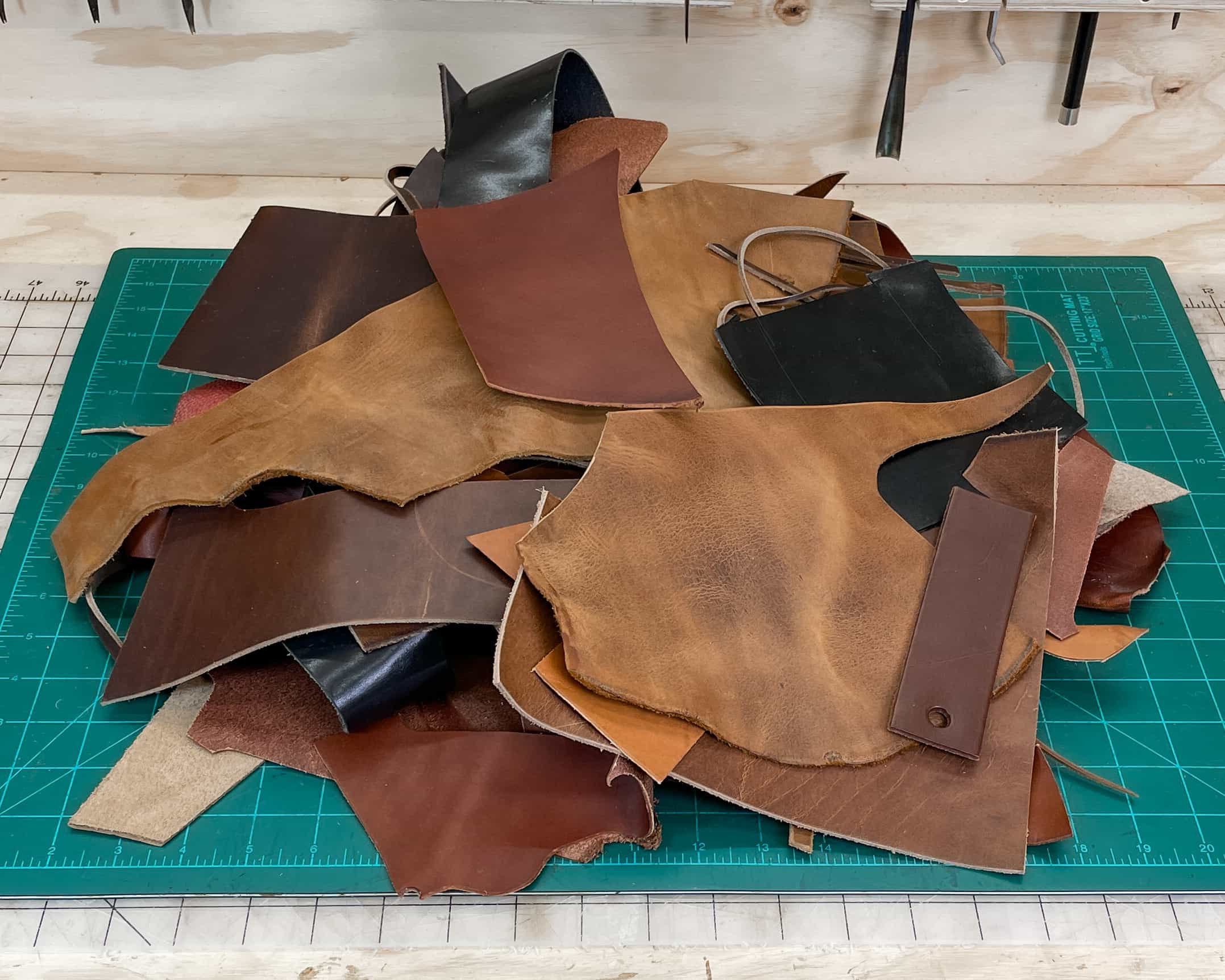 Premium Leather Scraps - 3lb Box