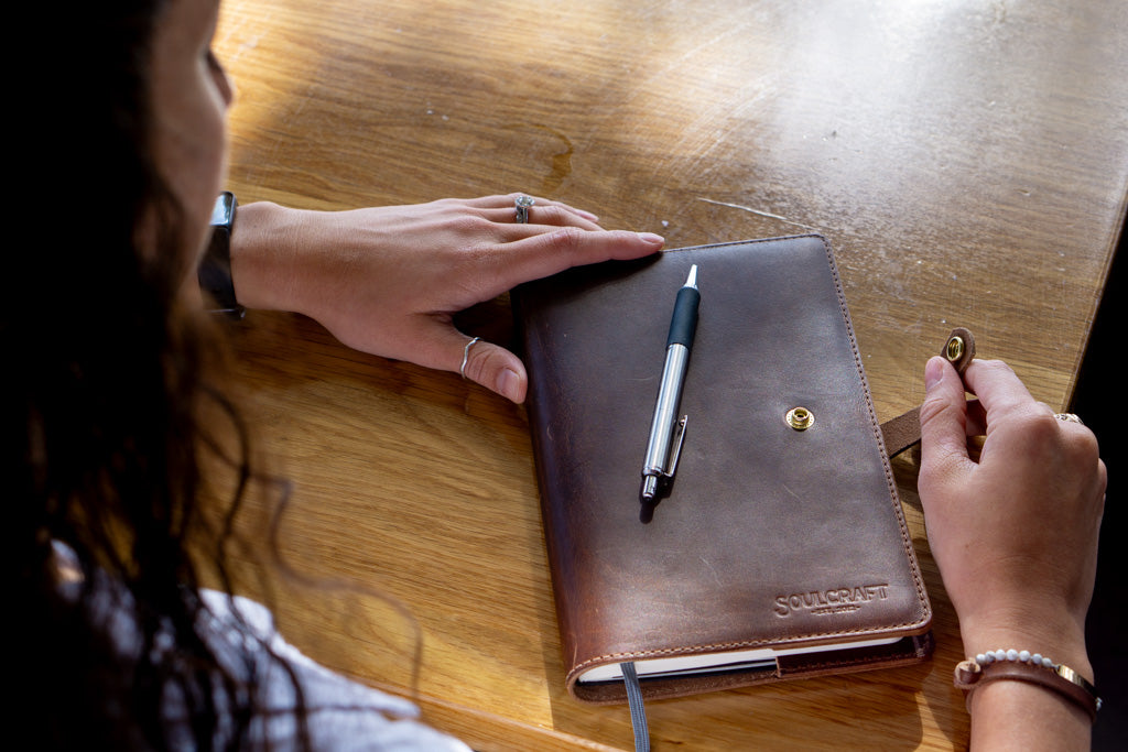 The Classic Leather Notebook - Size A5 Refillable Journal