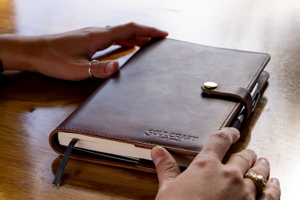 The Classic Leather Notebook - Size A5 Refillable Journal