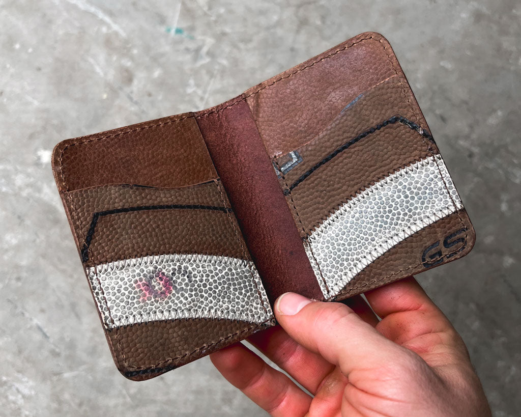 The Game Ball Dane - Game Used Football Wallet